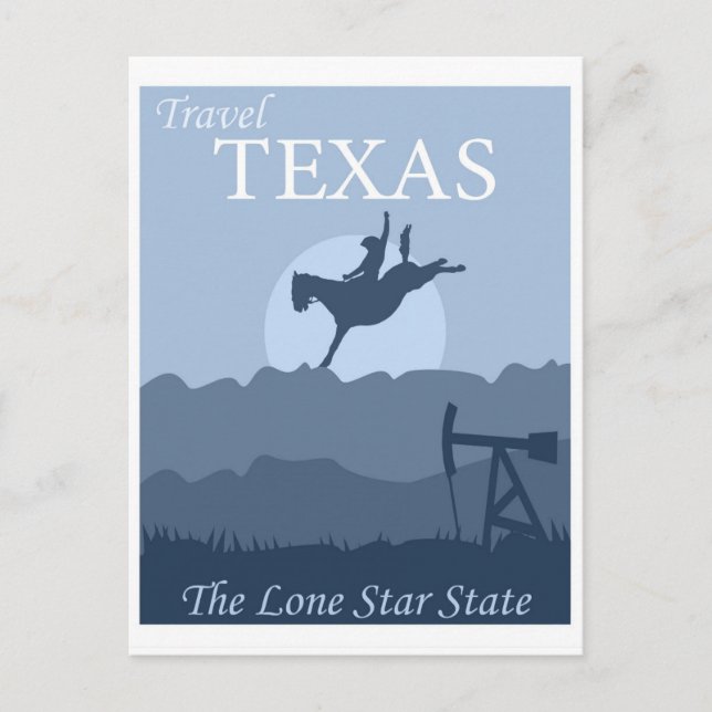 Vintage Texas Lone Star State Retro Travel Postcard (Front)