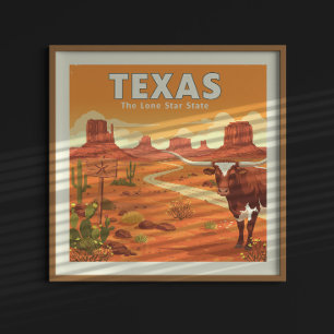 Vintage Texas Poster