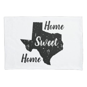 Vintage Texas state map pillowcase sleeve for bed