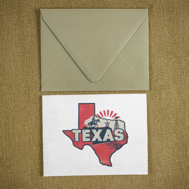 Vintage Texas USA Map Postcard (texas usa map vintage postcard)