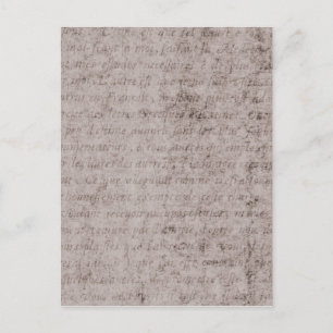 Vintage Text French Background Paper Template Postcard