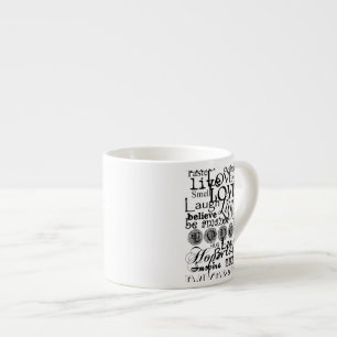 Vintage Text Life Advice Apparel and Gifts Espresso Cup