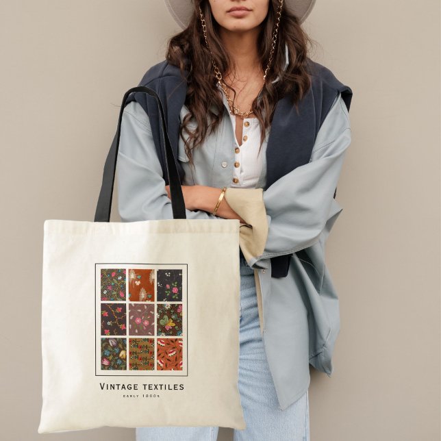 'Vintage Textiles' | Fashion tote bag (Creator Uploaded)