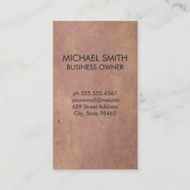 Vintage Texture Background Business Card (Front)