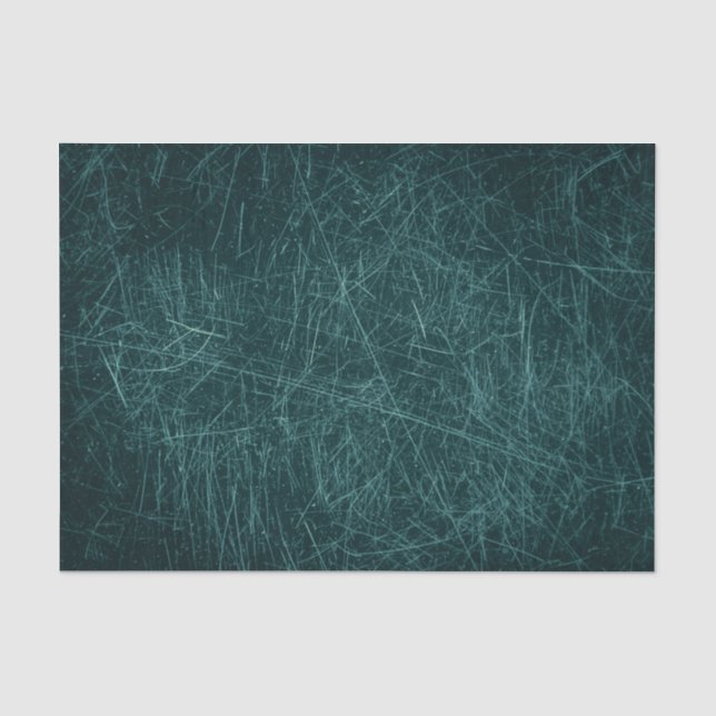 Vintage Texture Dark Teal Antique Scratches Tissue Paper (Front)