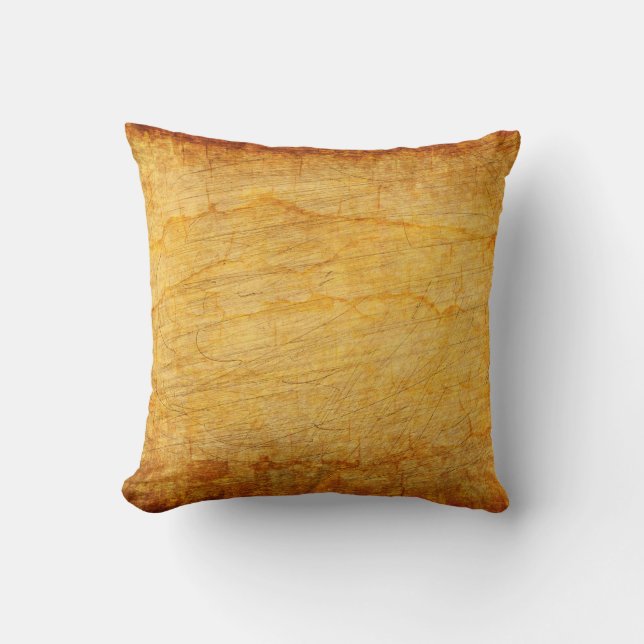 Vintage texture old gold cushion (Front)