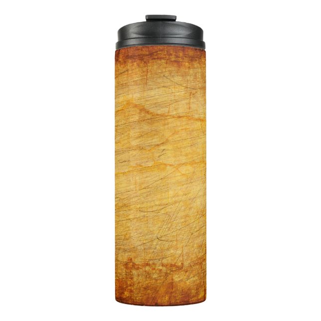 Vintage texture old gold thermal tumbler (Front)