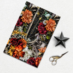 Vintage Texture Rustic Botanical French Decoupage Tissue Paper