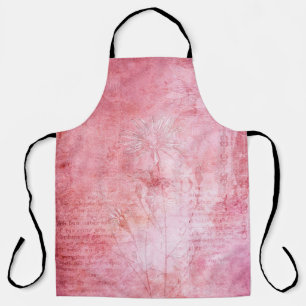 Vintage texture scrapbook pink apron