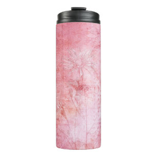 Vintage texture scrapbook pink thermal tumbler
