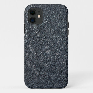 Vintage Textured Black Leather Case-Mate iPhone Ca 11 Case