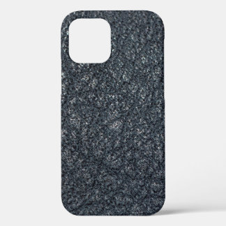 Vintage Textured Black Leather iPhone 12 Case