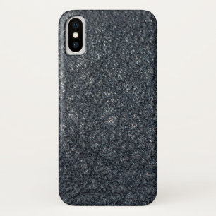 Vintage Textured Black Leather iPhone X Case