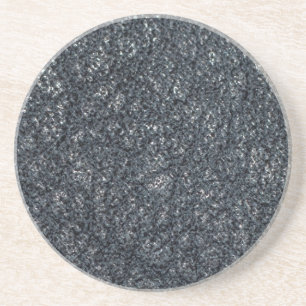 Vintage Textured Black Leather Coaster