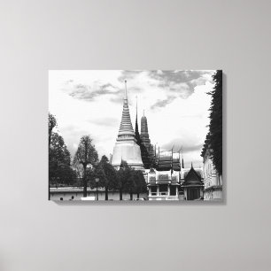 Vintage Thailand Bangkok Chapel Royal Palace Canvas Print