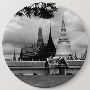 Vintage Thailand Bangkok Chapel Royal Palace view 6 Cm Round Badge