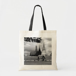 Vintage Thailand Bangkok Chapel Royal Palace view  Tote Bag
