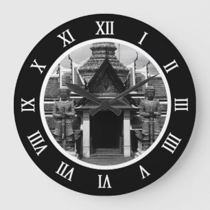 Vintage Thailand Bangkok Wat Phra Kaew Demon Guard Large Clock
