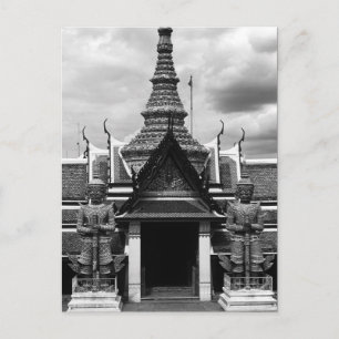 Vintage Thailand Bangkok Wat Phra Kaew Demon Guard Postcard