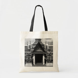 Vintage Thailand Bangkok Wat Phra Kaew Demon Guard Tote Bag