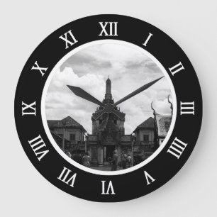 Vintage Thailand Bangkok Wat Phra Kaew tourists Po Large Clock