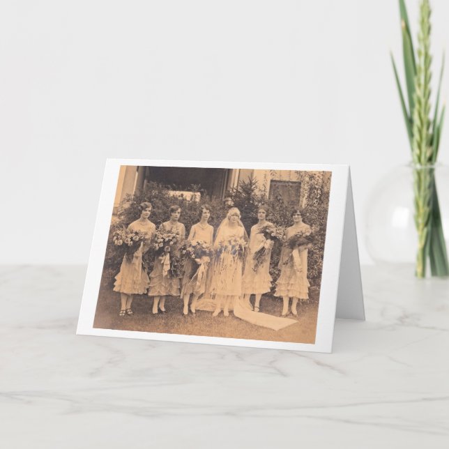 Vintage - Thank You, Bridesmaid Thank You Card (Front)