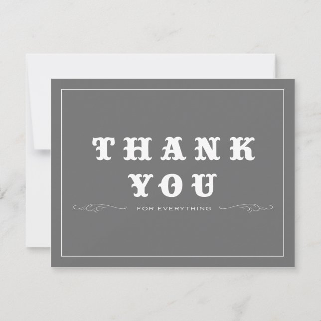 Vintage Thank You Double-Sided Card (Front)