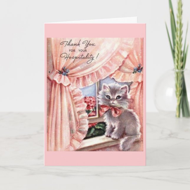 Vintage - Thank You for Your Hospitality, Card (Front)