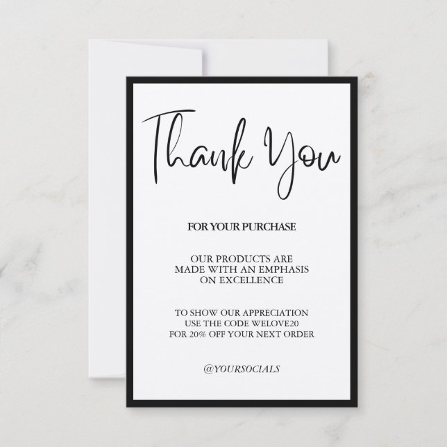 Vintage Thank you Kraft Media Insert (Front)