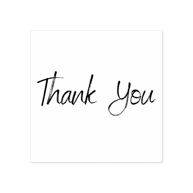 Vintage Thank You Small Business Trendy Rubber Stamp (Imprint)