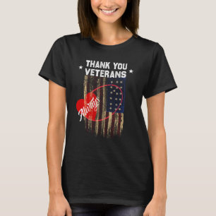 Vintage Thank You Veterans Combat Boots Flower Vet T-Shirt