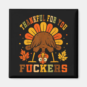 Vintage Thankful For You Forers Funny Thanksgiving Magnet