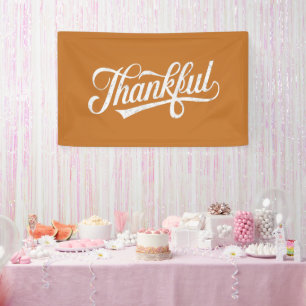 Vintage Thankful Thanksgiving Fall Gift Banner