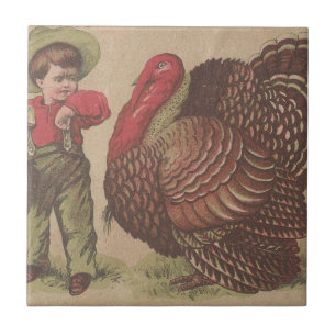 Vintage Thankgiving Turkey Tile