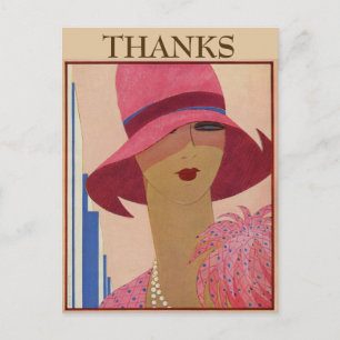 Vintage THANKS,  change text Postcard