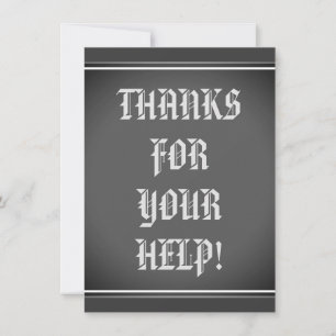 Vintage "THANKS FOR YOUR HELP!" Card