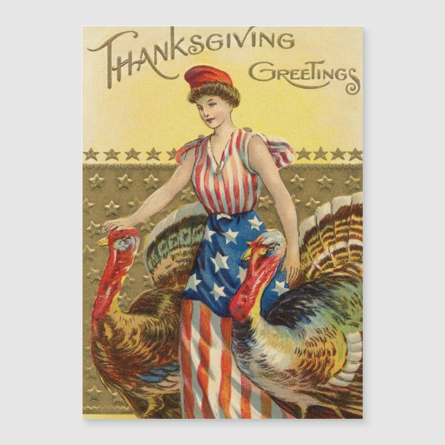Vintage Thanksgiving American Greeting (Front)