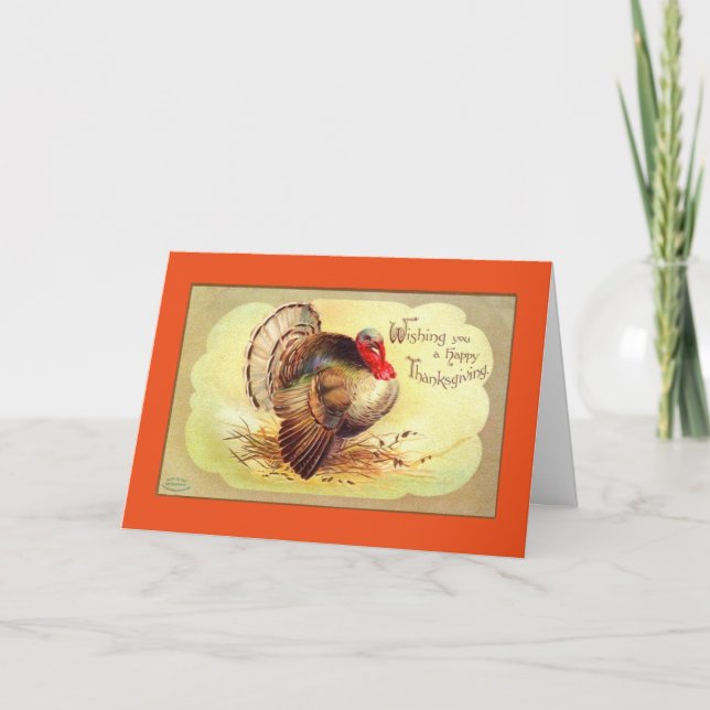 Vintage Thanksgiving Card For Parents (Front)