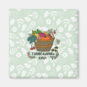 Vintage Thanksgiving Day Design Magnet