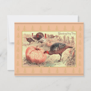 Vintage Thanksgiving Dinner Invitation