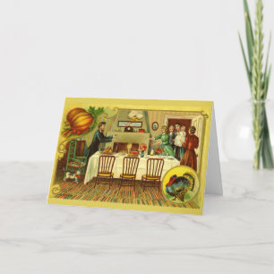 Vintage Thanksgiving Dinner Invitation/Card Invitation