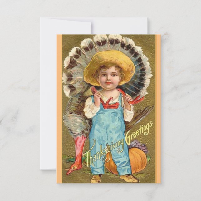 Vintage Thanksgiving Dinner Invitations (Front)