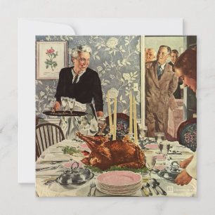Vintage Thanksgiving, Family Dinner Invitation