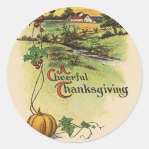 Vintage Thanksgiving   Farm Stickers