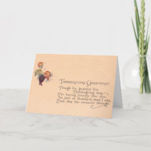 Vintage Thanksgiving Friends Greeting Card