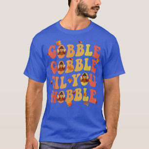 Vintage Thanksgiving  Gobble Til You Wobble Thanks T-Shirt
