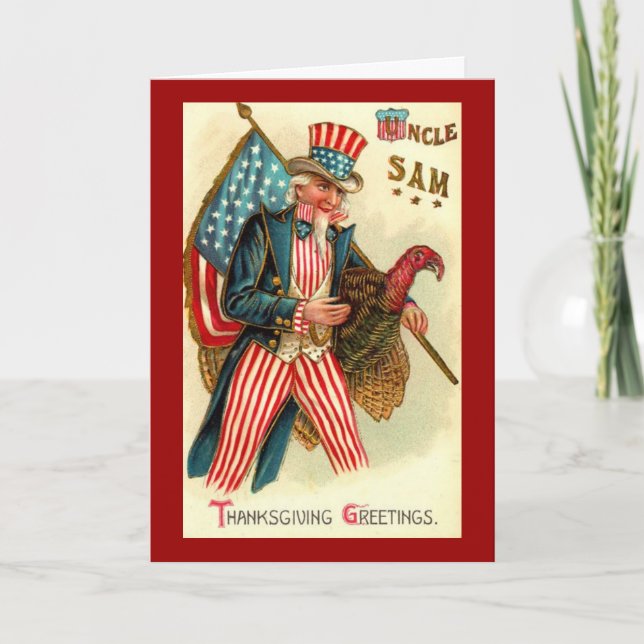 Vintage Thanksgiving Greeting Card (Front)