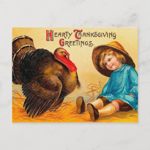 Vintage Thanksgiving Greeting Holiday Postcard