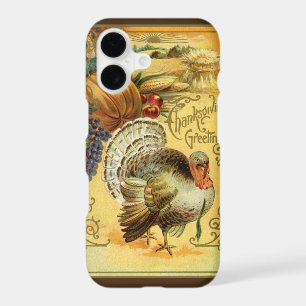 Vintage Thanksgiving Greetings with Turkey