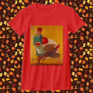 Vintage Thanksgiving Harvest Illustration T-Shirt